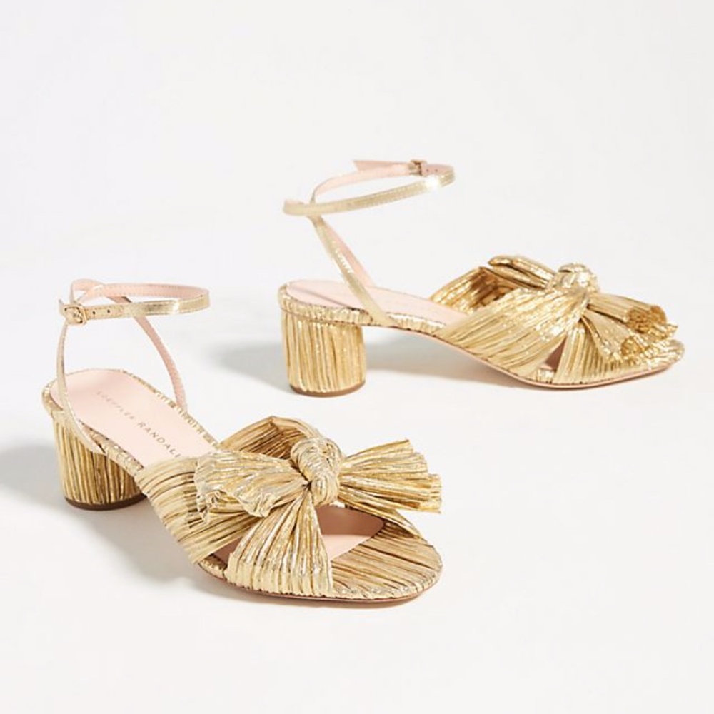 Loeffler Randall Dahlia Pearl Pleated Bow Heel - Picture 2 of 2